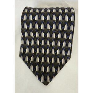 Endangered Species All-Over Penguin Print Necktie 57in Classic Suit Animal Lover